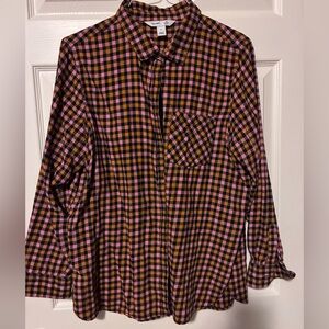 Old Navy Colorful Checkered Button Down Shirt